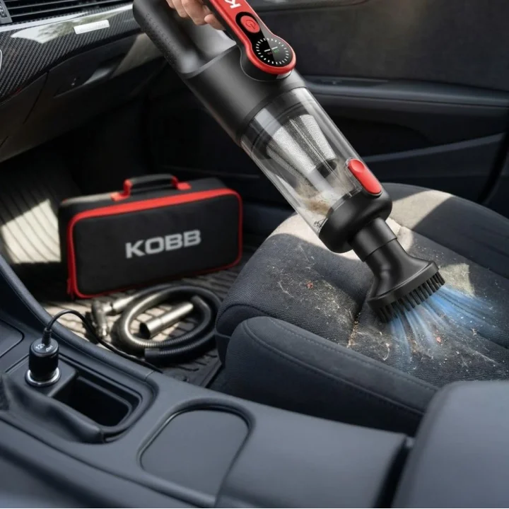 KOBB KBV20 12Volt/ Li-ion Şarjlı Kömürsüz Motor Hibrit Araç Süpürgesi + 8 Parça Aksesuar Seti + Taşıma Çantası