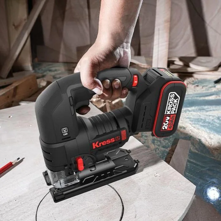 Kress KUE26.9 20Volt Profesyonel Kömürsüz Devir Ayarlı Şarjlı Dekupaj Testere (Akü Dahil Değildir)