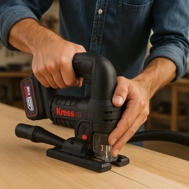 Kress KUE26.9 20Volt Profesyonel Kömürsüz Devir Ayarlı Şarjlı Dekupaj Testere (Akü Dahil Değildir)