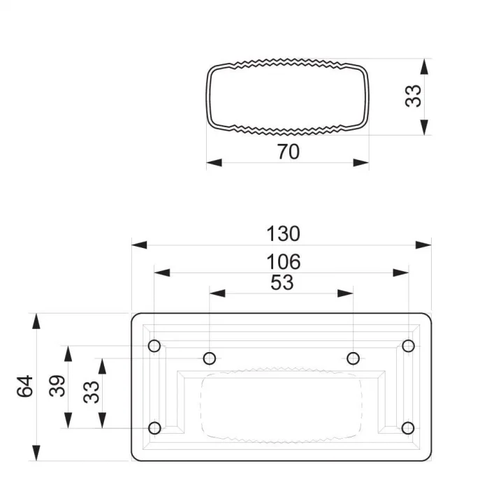 Lippert 70x33mm Menteşeli Ortadan Kırmalı Karavan Masa Ayağı