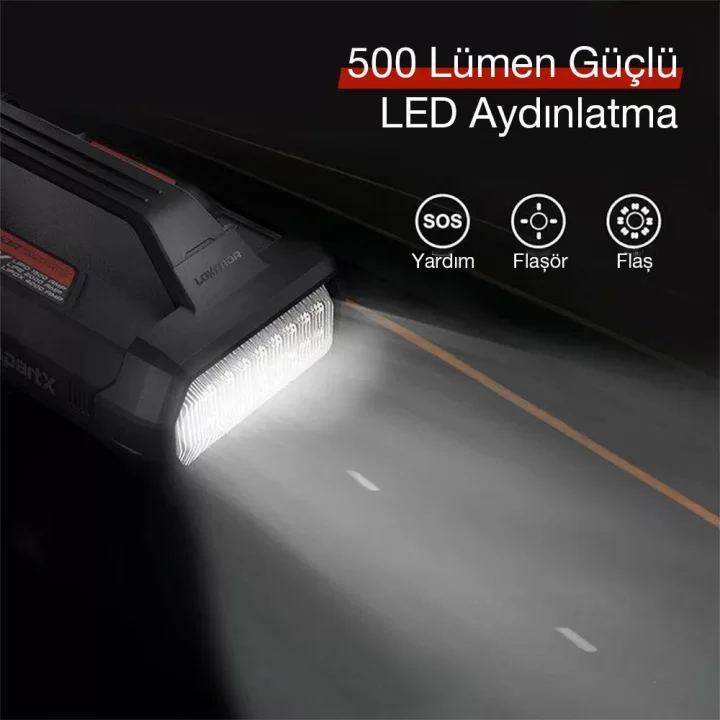 Lokithor APARTX2500 12V 2500Amp LiFePO4 Akıllı Akü Takviye + Pompa + Powerbank + Led Lamba