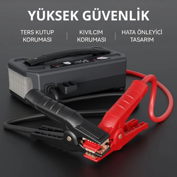 Lokithor J403HD 12V 10.000Amp Li-Polimer Akıllı Akü Takviye + Powerbank + Led Lamba