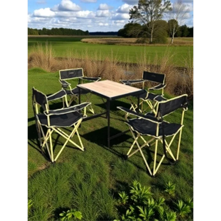 Mdf Katlanır Büyük Masa + 4 Mogan Sandalye Set