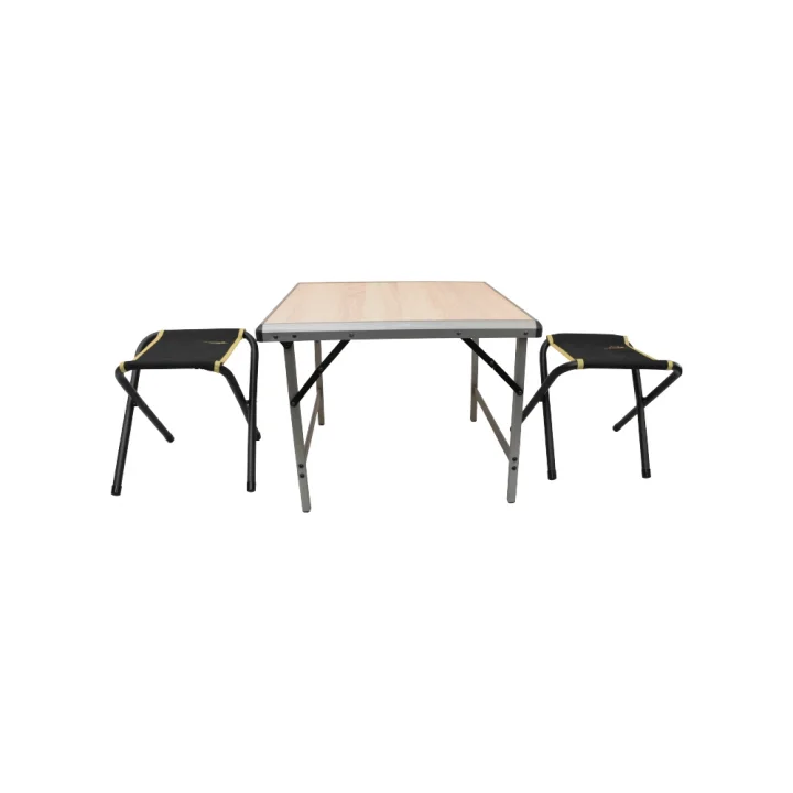 Mdf Küçük Katlanır Masa + 2 Katlanır Tabure Set