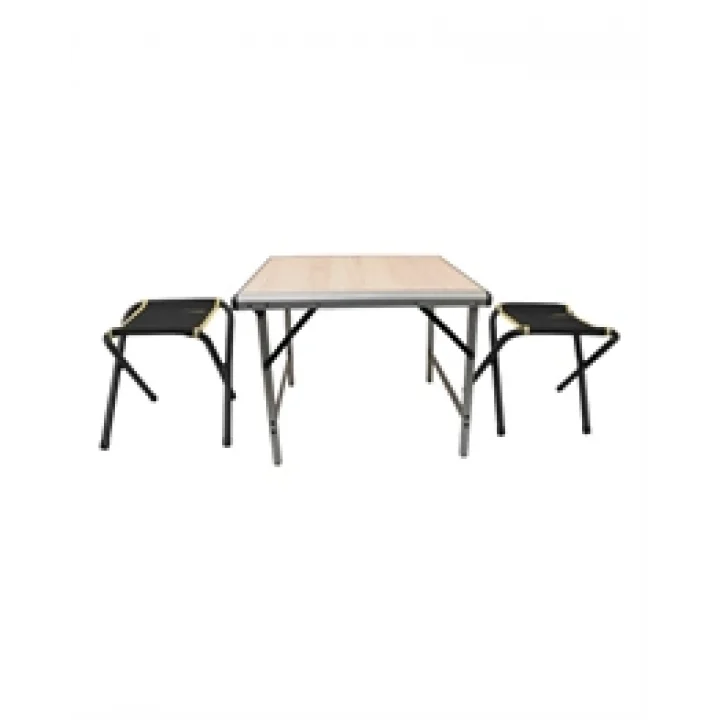 Mdf Küçük Katlanır Masa + 2 Katlanır Tabure Set