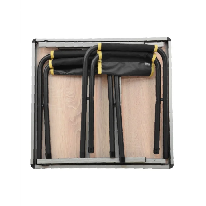 Mdf Küçük Katlanır Masa + 2 Katlanır Tabure Set