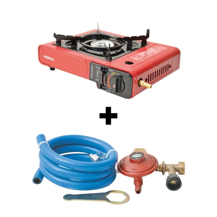 Nurgaz Portatif Ocak Hortum Dedantör Set