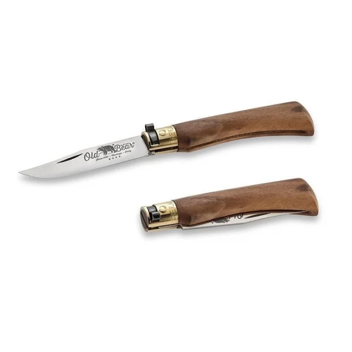 Old Bear 15 Cm Carbon Ceviz Ahşap Sap 6 Xs Çakı