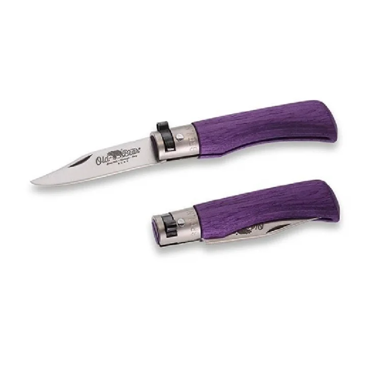 Old Bear 19 Cm Lamine Mor Ahşap 7 1/2 M Çakı