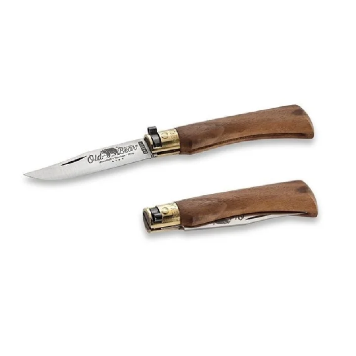 Old Bear 23 Cm Carbon Ceviz Ahşap Sap 9 Xl Çakı