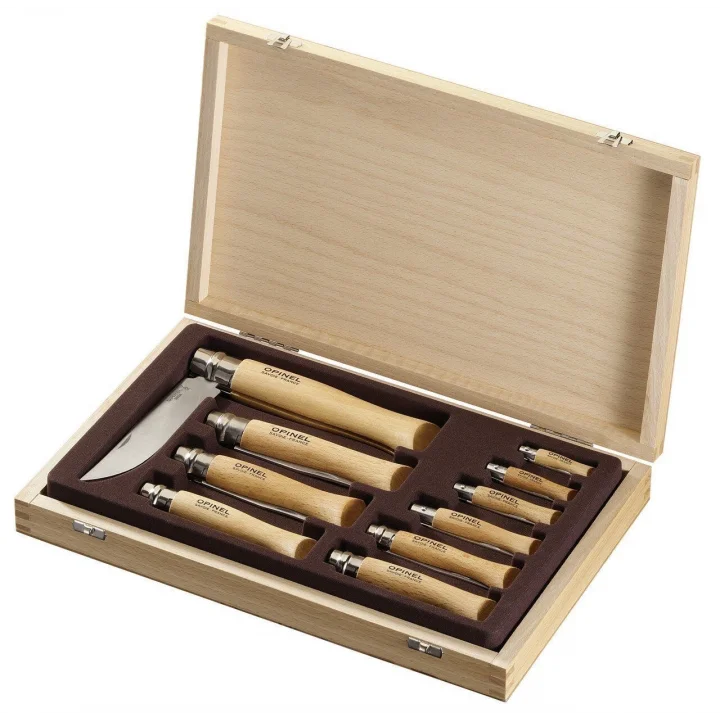 Opinel Inox Kayin Saplı 10 Lu Çakı Seti (No:2-12)