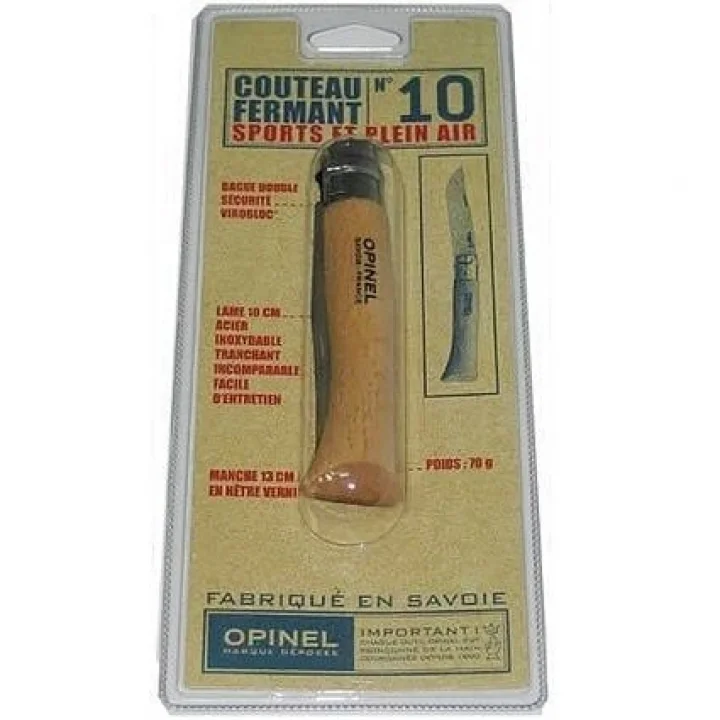 Opinel Inox Kayin Saplı 10 No Çakı Ambalaj
