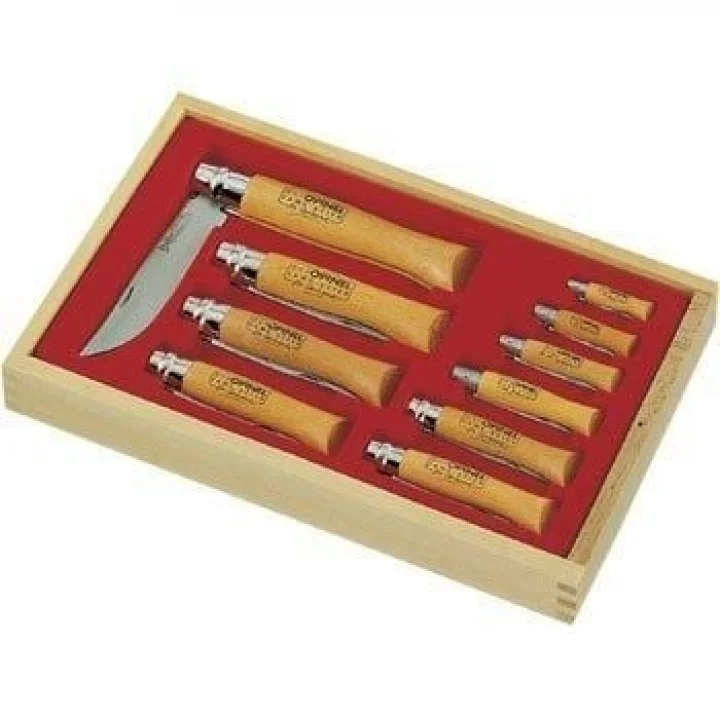 Opinel Karbon 2/12 Arasi Kutulu Çakı Seti (183102)