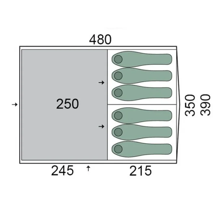 Pinguin Interval 6 Yeşil Çadır