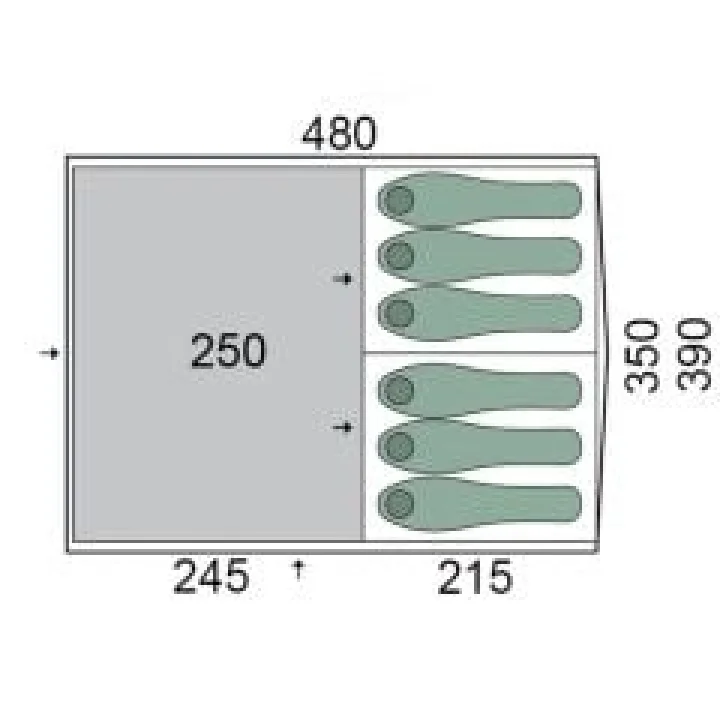 Pinguin Interval 6 Yeşil Çadır