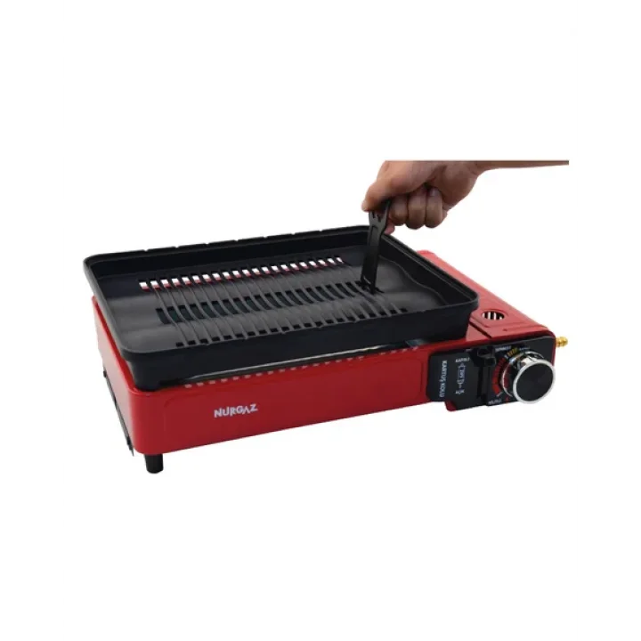 Portatif Gazlı Barbekü Ve Pişirme Seti Kırmızı