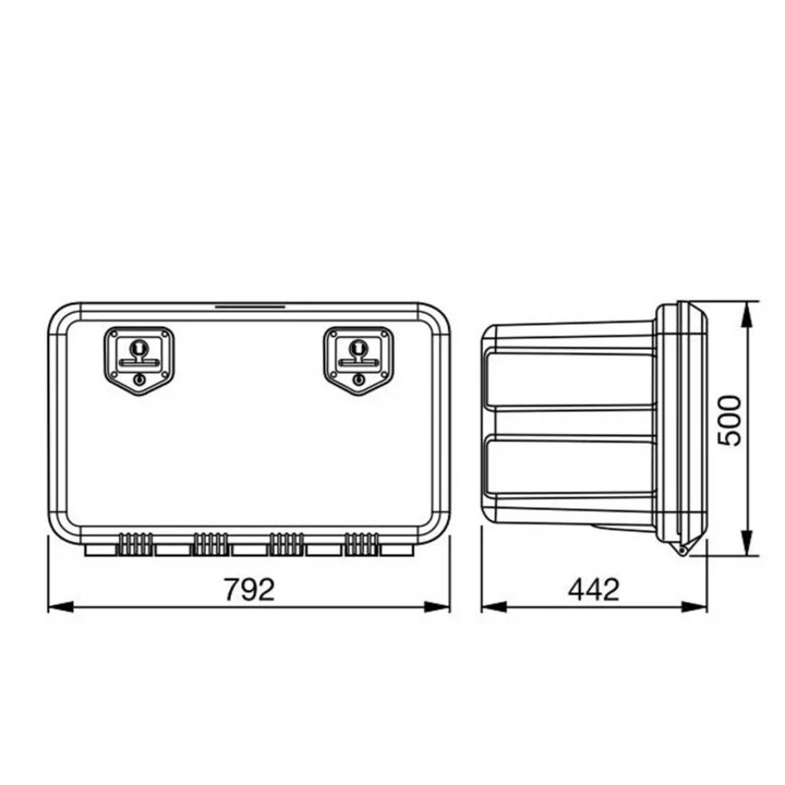 Sertplas 100 Litre Anahtarlı Römork & Karavan Alet Çantası Çift Kilitli