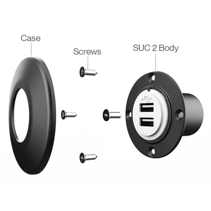 Sanel 12/24V USB - Type C Gömme Şarj Ünitesi (2,1 A)