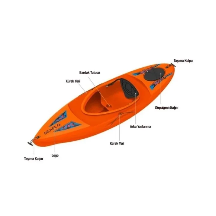 SEAFLO BXB088 268 cm 100 kg Turuncu Tek Kişilik Kapalı Kano