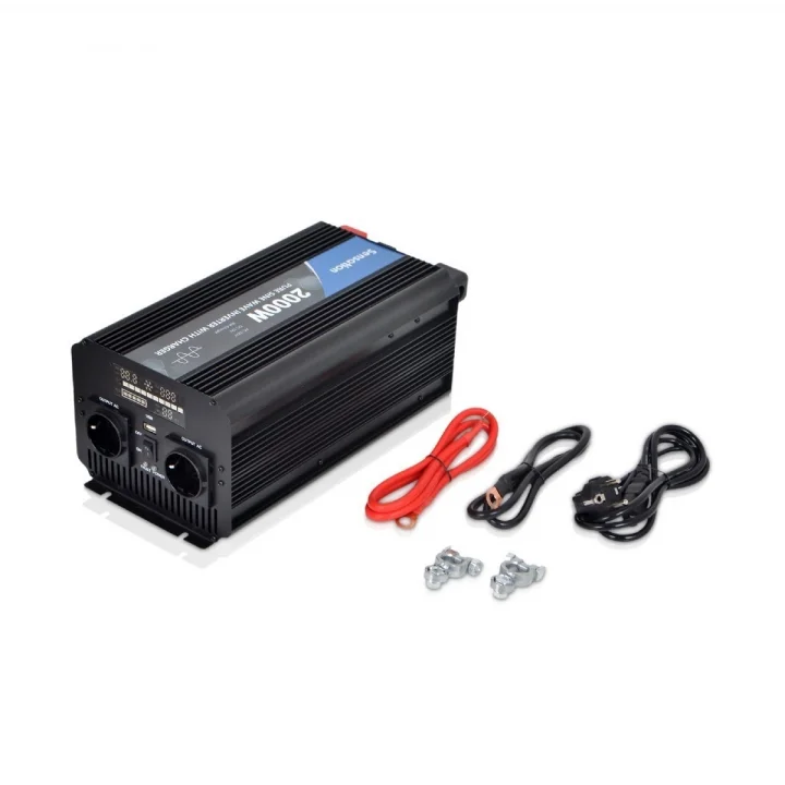 Sensation 2000 Watt 2kw Tam Sinüs Şarjlı 20A Invertör Ekranlı 12V-220V Çevirici Inverter