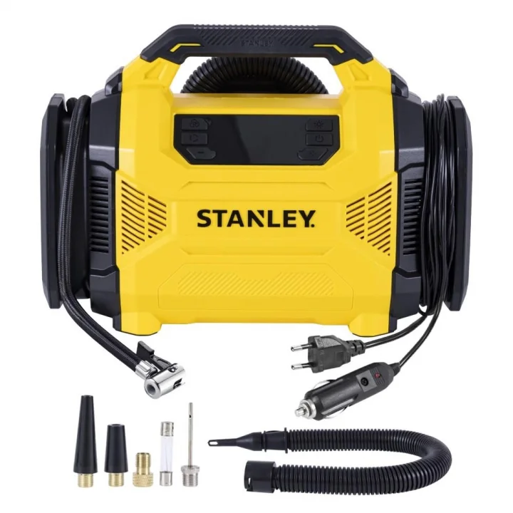 STANLEY SXIF3501 12Volt/220Volt 150 PSI Dijital Basınç Göstergeli Lastik & Yatak Şişirme Pompası + Led Lamba