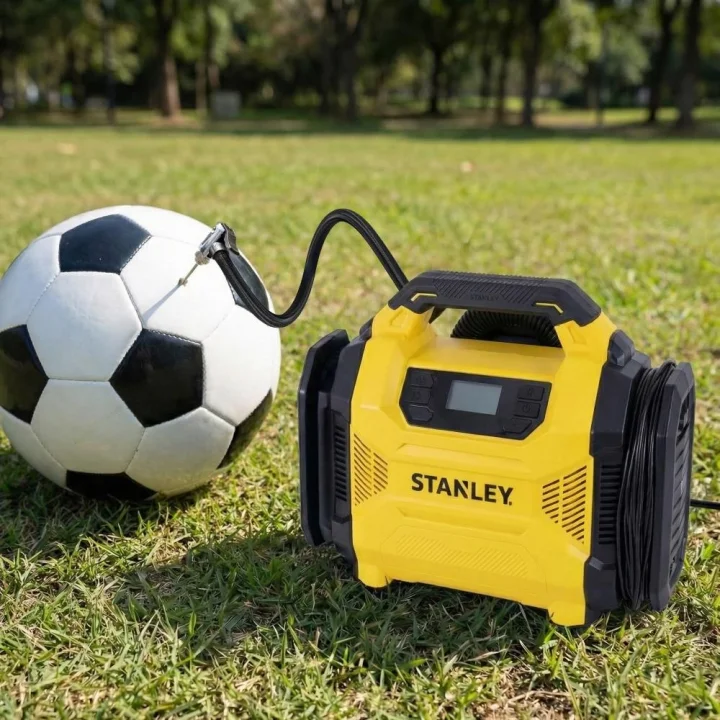 STANLEY SXIF3501 12Volt/220Volt 150 PSI Dijital Basınç Göstergeli Lastik & Yatak Şişirme Pompası + Led Lamba