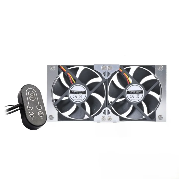 SUGA 12V Çiftli Karavan Buzdolabı Soğutma Fanı Termostat Sensörlü