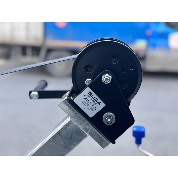 SUGA 450 kg Kollu El Vinci 1200LBS - 10 Metre Kayışlı, Çift Yönlü Frenli (AG41500)