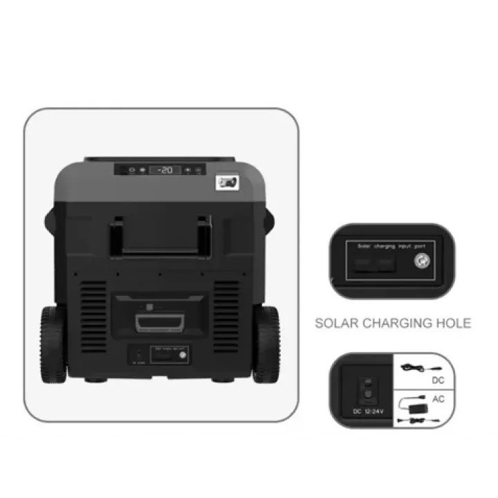 SUGA 50 Litre 12/24/220V Kompresörlü Mobil Buzdolabı Bluetooth -20°C