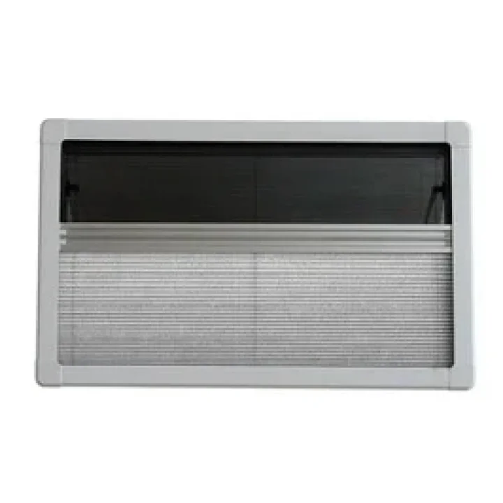 SUGA 110x45 cm Çift Akrilik Amortisörlü Karavan Cam Pencere Sineklik & Güneşlikli