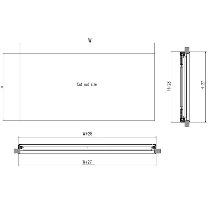 SUGA 50x35 cm Amortisörlü Karavan Penceresi Çift Akrilik Cam Sineklik & Güneşlik