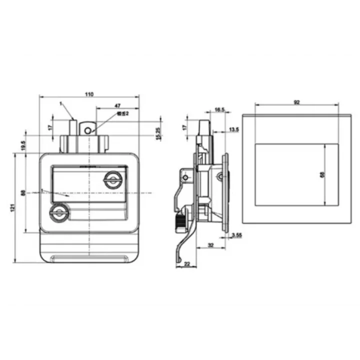 SUGA Karavan Çift Kilitli Kapı Kilidi Metal – 68–70 × 91–93 mm