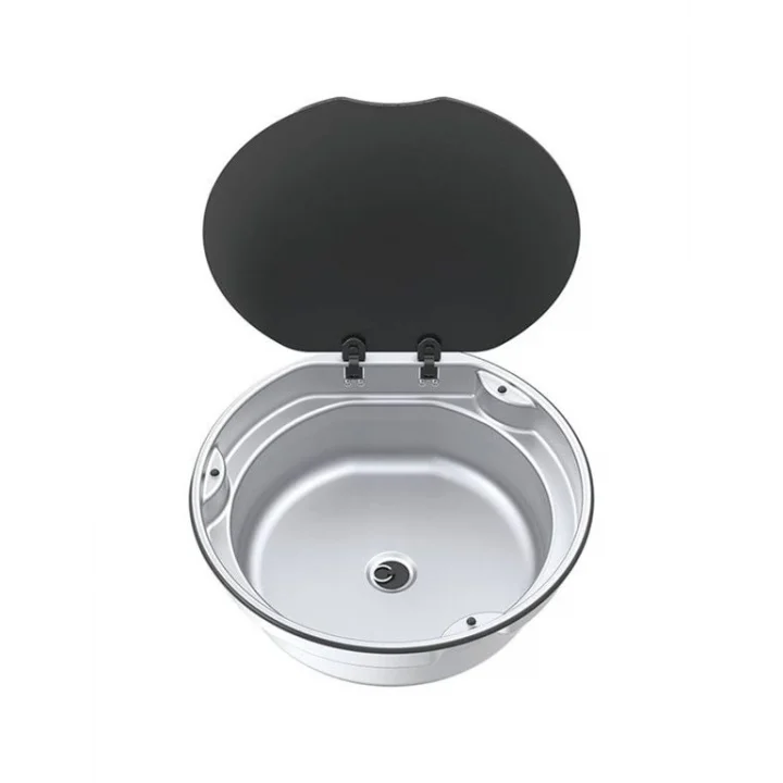 Thetford Cam Kapaklı Yuvarlak Eviye