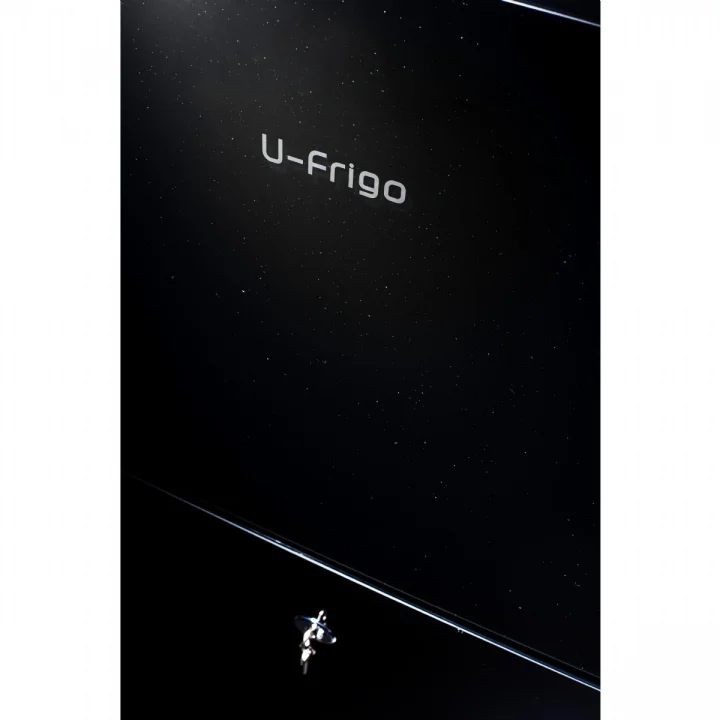 U-Frigo 136 Lt Limited Edition 12/24v Kompresörlü Buzdolabı Temperli Cam Kapak Siyah