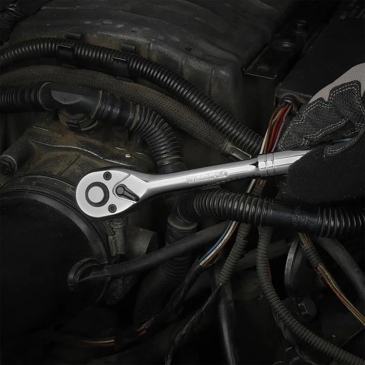 WORKPRO WP202530 1/4’ 3/8’’ 1/2’ Metrik/İnç 164 Parça Cr-V Ağır Hizmet Lokma ve Kombine Anahtar Takımı