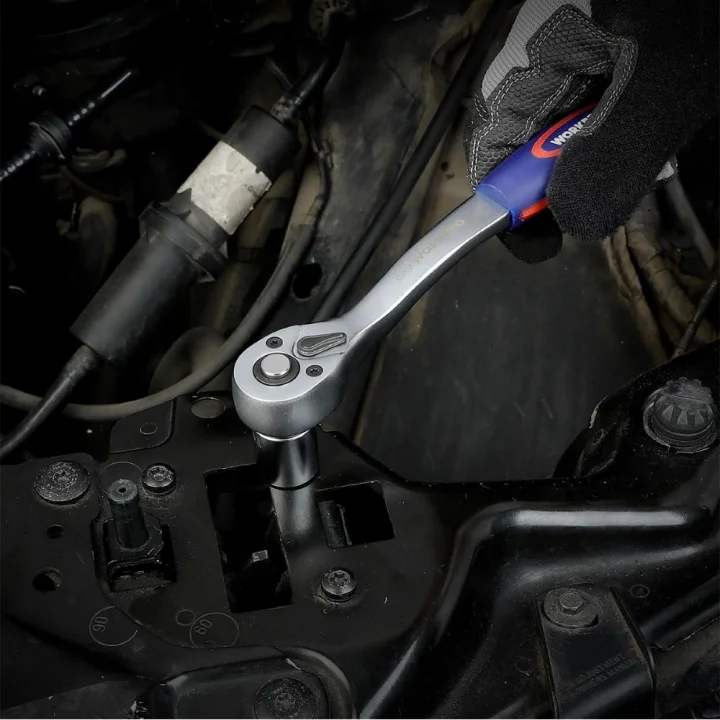 WORKPRO WP202533 1/4’ 3/8’’ 1/2’ 123 Parça Cr-V Metrik Ağır Hizmet Lokma ve Kombine Anahtar Takımı
