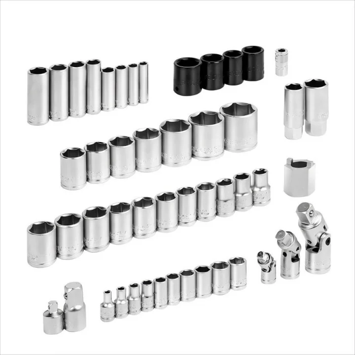 WORKPRO WP202533 1/4’ 3/8’’ 1/2’ 123 Parça Cr-V Metrik Ağır Hizmet Lokma ve Kombine Anahtar Takımı