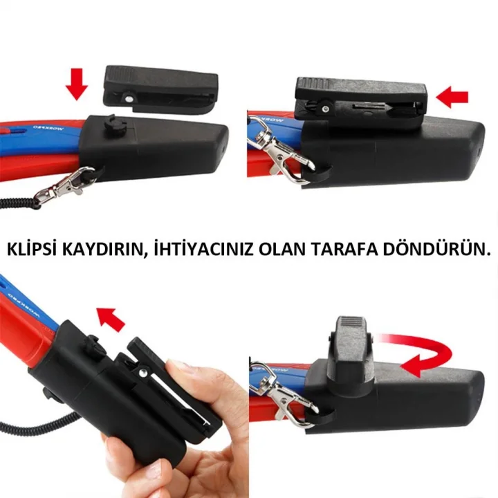WORKPRO WP213010 Kemer Askı Kancalı Otomatik Geri Çekilebilir Mandallı Rötuş Maket Bıçağı + 3 Adet Yedek Bıçak