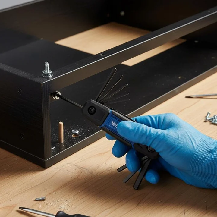 WORKPRO WP222028 8 Parça CR-V Metrik Çakı Tipi Profesyonel Allen Anahtar Takımı