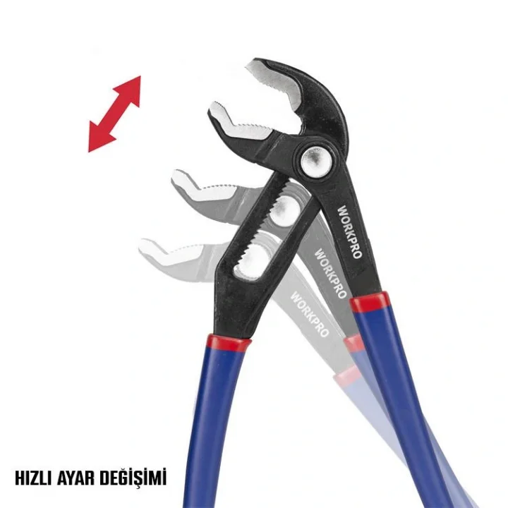 WORKPRO WP231087 250MM CR-V Profesyonel Ayarlı Düğmeli Fort Pense