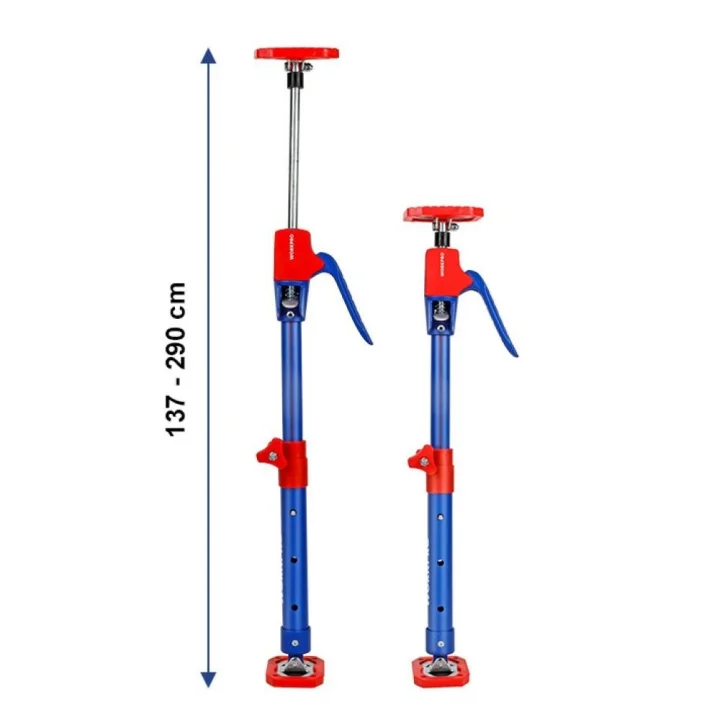 WORKPRO WP289034 137-290cm 70Kg Teleskobik Mandallı Ayarlanabilir 2’Li Çelik Destek Direği + Taşıma Çantası