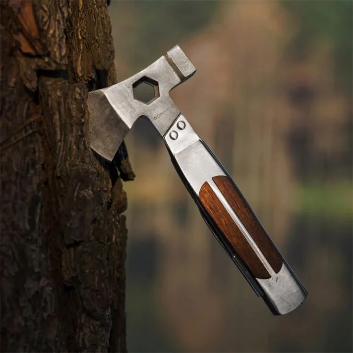 WORKPRO WP383001 12 IN 1 Çok Fonksiyonlu Profesyonel Mini Balta/Çekiç Alet Seti + Taşıma Kılıfı