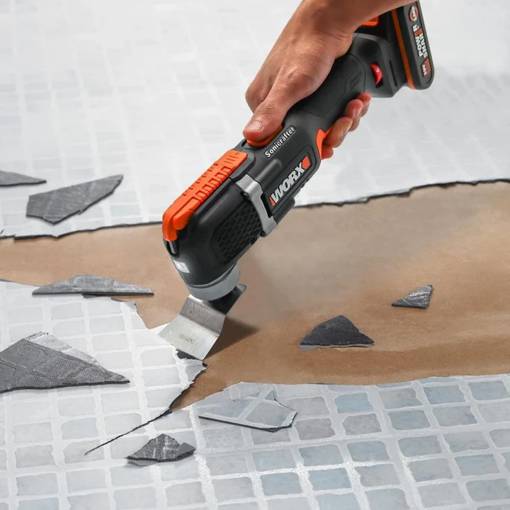 WORX WX696 20Volt 2.0Ah. Li-ion Profesyonel Çok Amaçlı Devir Ayarlı Şarjlı Kesme, Raspalama ve Zımpara