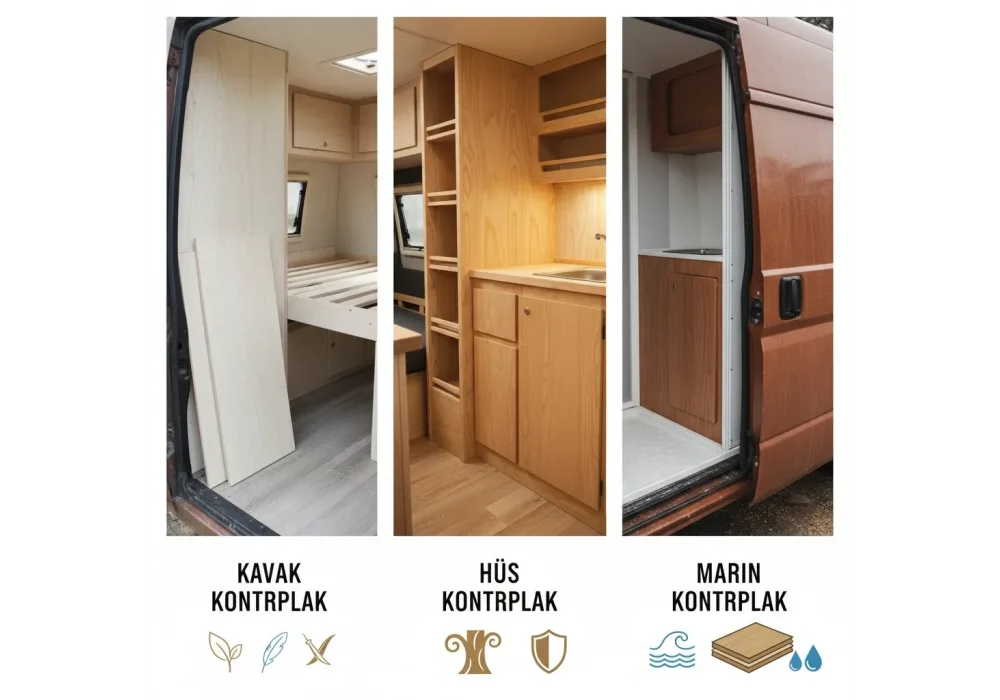 Karavanda Hangi Ahşap Kullanılmalı? Kontrplak (Kavak, Huş, Marin) Karşılaştırması