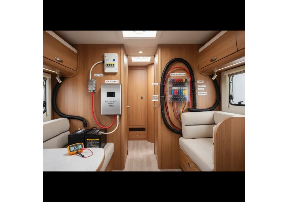 Karavan Elektrik Tesisatı Kablo Seçimi, Sigorta Kutusu ve İnverter Montajı