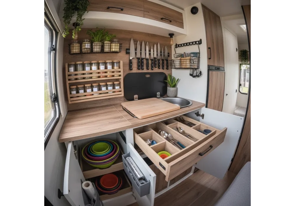 Karavan Mutfak Düzenleme Fikirleri