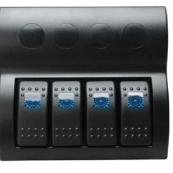 Bfy 4lü Switch Panel,Mavi Işıklı ve Otomatik Sigortalı