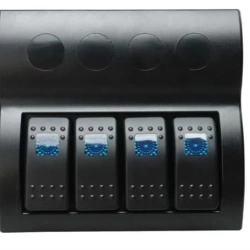 Bfy 4lü Switch Panel,Mavi Işıklı ve Otomatik Sigortalı