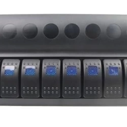 Bfy 8li Switch Panel,Mavi Işıklı ve Otomatik Sigortalı