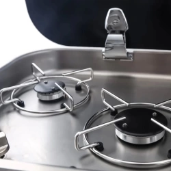 Cam Kapaklı Çiftli Gömme Ocaklı Evye – FSM 3453